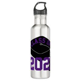 Botella De Agua Clase de 2024 Púrpura Grad Cap