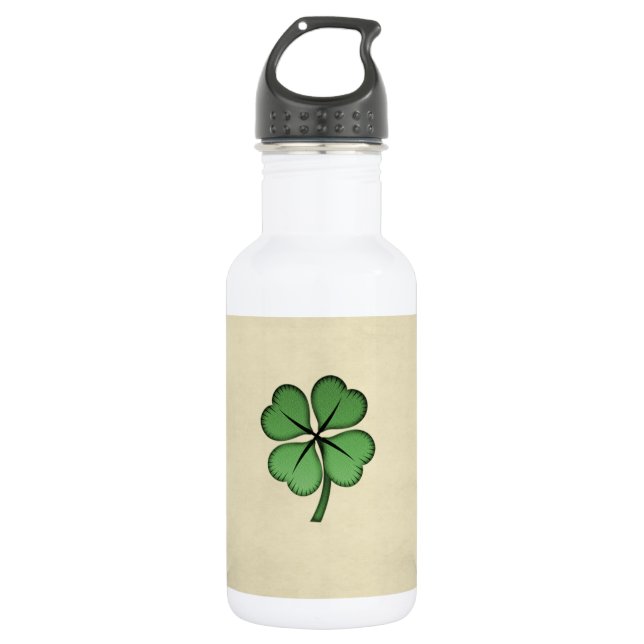 Botella De Agua Clásico irlandés Lucky Shamrock (Anverso)