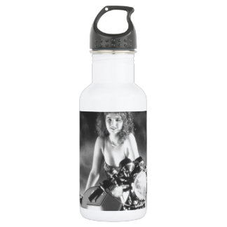 Botella De Agua Clásico Pinup Motocicleta Clásica