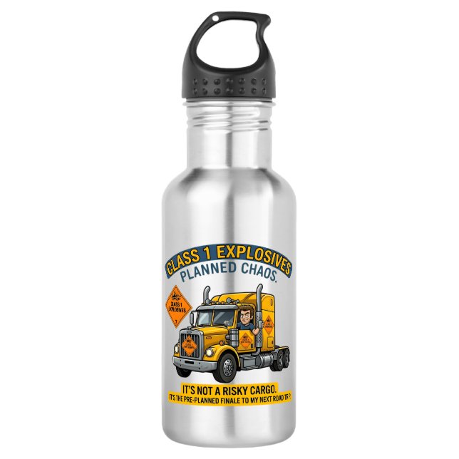 Botella De Agua Class 1 Explosives Trucker Gift | Funny ADR Hazard (Anverso)