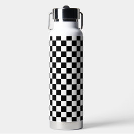 Botella De Agua Classic black checkerboard