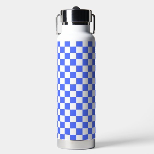 Botella De Agua Classic visual sapphire checkerboard  (Frente)