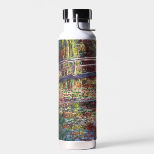 Botella De Agua Claude Monet - Estanque de nenúfares, Armonía Rosa