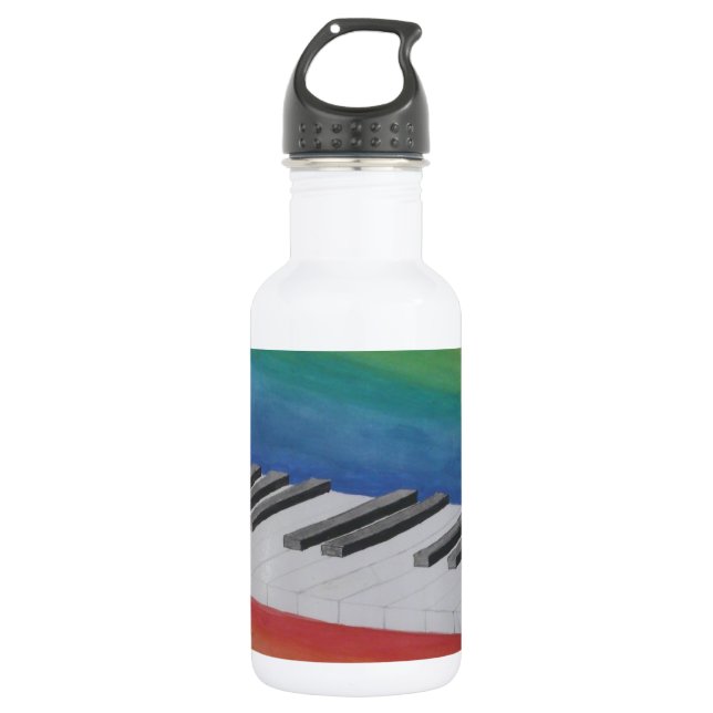 Botella De Agua Claves de piano de música notas instrumentos de de (Anverso)