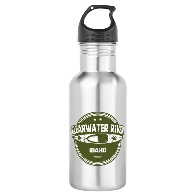 Botella De Agua Clearwater River Idaho Kayaking (Anverso)