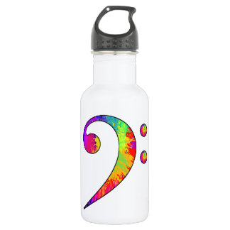 Botella De Agua Clef bajo colorido