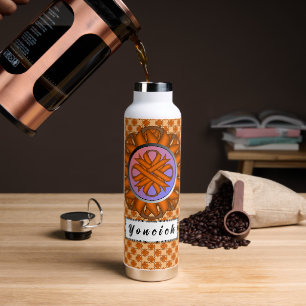Botella De Agua Clover Ribbon naranja por Kenneth Yoncich