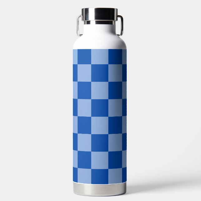 Botella De Agua Cobalt Blue Checkerboard (Delantero)