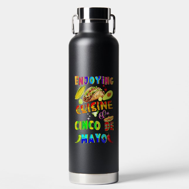 Botella De Agua Cocina De Cinco De Mayo (Delantero)