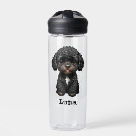 Botella De Agua Cockapoo negro personalizado