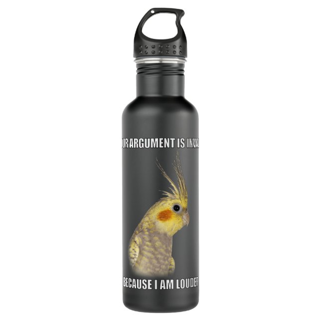 Botella De Agua COCKATIEL Birds Funny Cockatiels Design (Anverso)