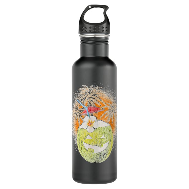 Botella De Agua Coco hawaiano Shell Bra Funny Halloween Fiesta (Anverso)