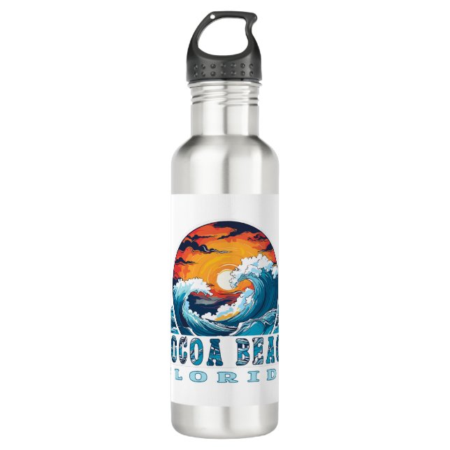 Botella De Agua Cocoa Beach Florida (Anverso)
