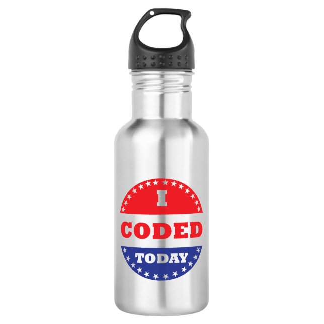 Botella De Agua Codificé hoy (Anverso)