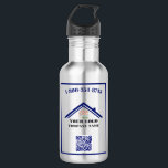 Botella De Agua Código QR para logotipos profesionales<br><div class="desc">Clásico y Simple — Su logotipo de negocio y código QR más número de teléfono (o su texto) en esta botella de agua de acero inoxidable. También puede coincidir el color del texto, el borde y el QR con los colores de su empresa. Cualquier pregunta de diseño (O ASISTENCIA CAMBIANDO...</div>