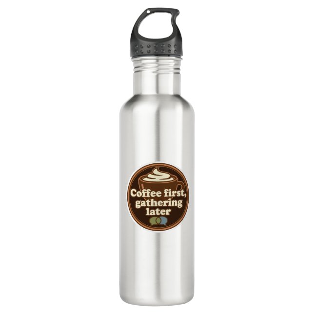 Botella De Agua Coffee Lover Daily Ritual Sticker (Anverso)