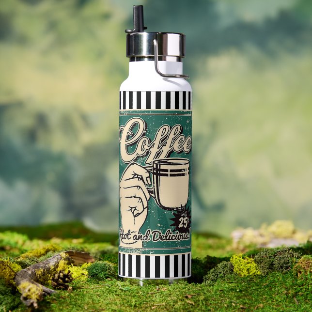 Botella de agua Coffee Retro Thor (Exterior)