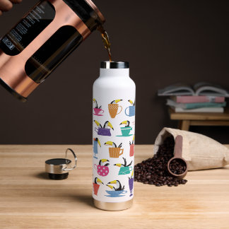 Botella De Agua Coffee with Toucans