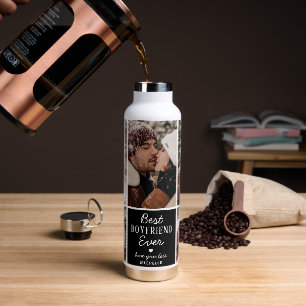 Botella De Agua Colage de 5 fotos 'Novio perfecto' lindo