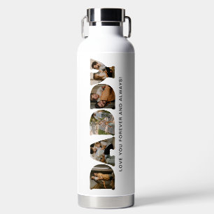 Botella De Agua Colage de fotos de carta PAPÁ Día del Padre