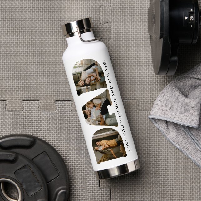 Botella De Agua Colage de fotos de PAPÁ (Gimnasio (girado))