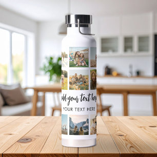 Botella De Agua Colaje de Fotos Personalizado Moderno