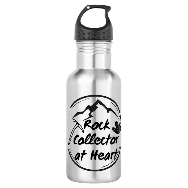 Botella De Agua Coleccionista de rock en diseño de montaña Minimal (Anverso)