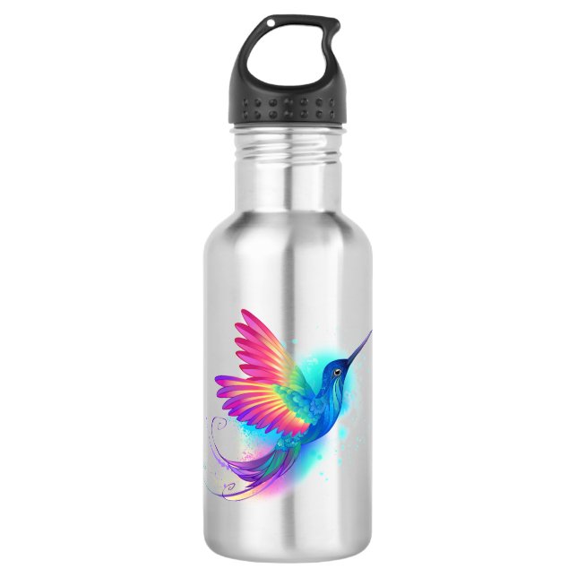Botella De Agua Colibrí arcoiris exótica (Anverso)