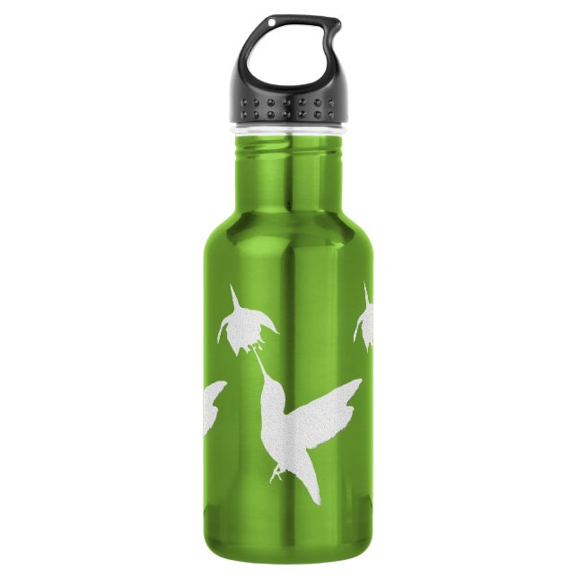 Botella De Agua Colibrí En Silhouette (Anverso)
