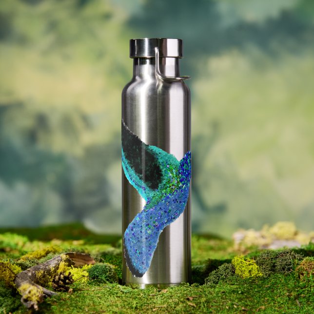 Botella De Agua Colibrus purpurina (Exterior)