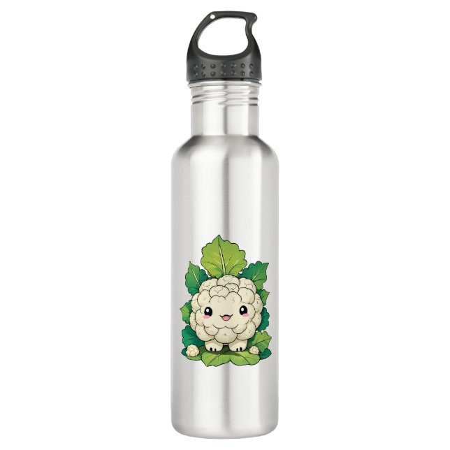 Botella De Agua Coliflor Kawaii (Anverso)