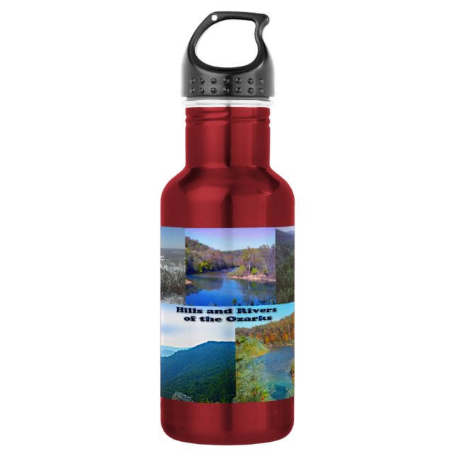 Botella De Agua Colinas y Ríos de los Ozarks (Anverso)