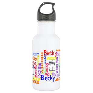 Botella De Agua Collage conocido de encargo personalizado colorido
