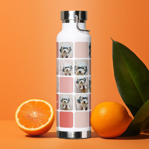 Botella De Agua Collage de 10 fotografías cubo moderno - rubor ros