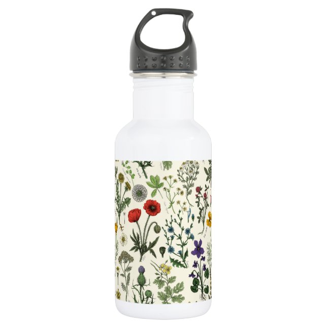 Botella De Agua Collage de flores silvestres (Anverso)