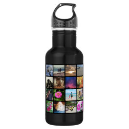 Botella De Agua Collage de fotos o Instagram de dieciséis esquinas