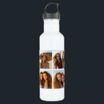 Botella De Agua Collage de fotos personalizado con fotos cuadradas<br><div class="desc">Usa tus fotos o fotos favoritas para hacer un toque divertido para compartir con tus amigos.</div>