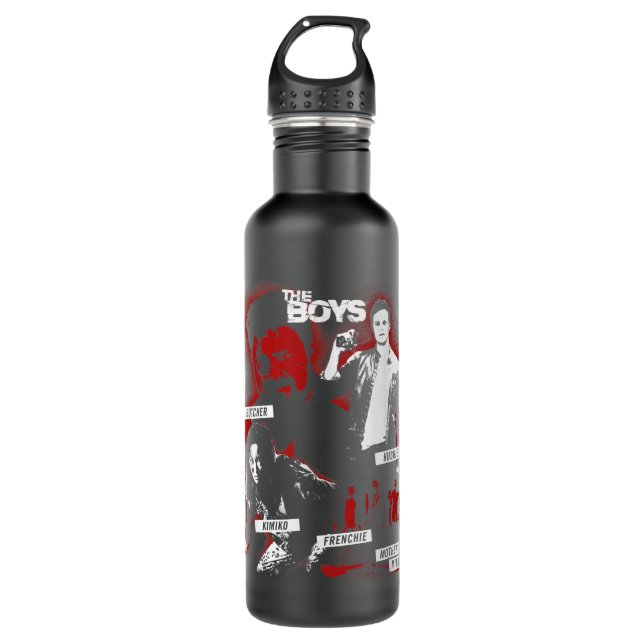 Botella De Agua Collage del grupo de contraste masculino  (Anverso)