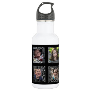 Botella De Agua Collage del marco de imagen de Doodle Funky