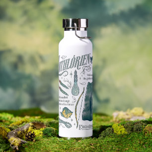 Botella De Agua Collage Gráfico de Acuarela LOTHLORIEN™