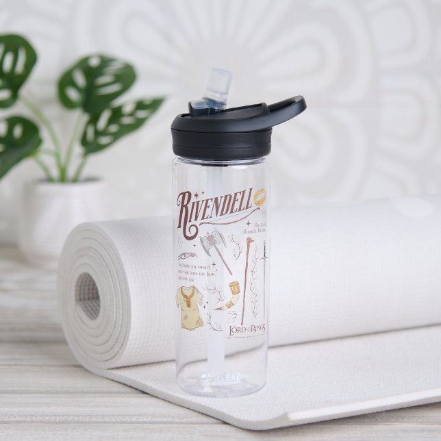 Botella De Agua Collage Gráfico de Acuarela RIVENDELL™ (Yoga)