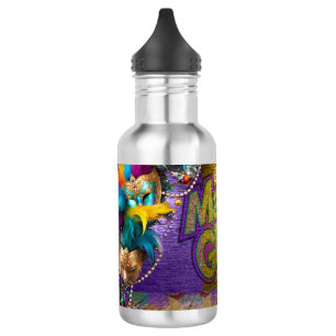 Botella De Agua Collares de perlas de SlipperyJoe's Mardi Gras dob