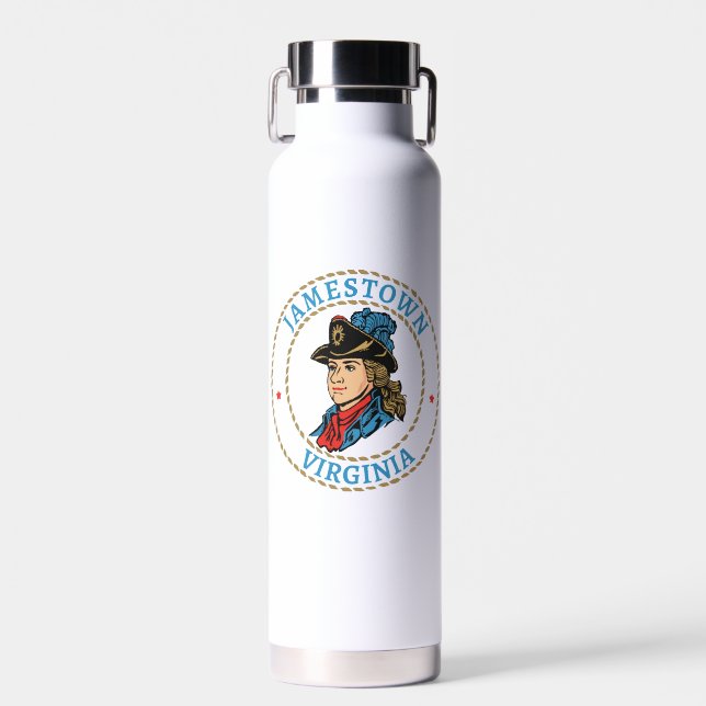 Botella De Agua Colonial de Virginia Jamestown (Delantero)