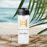 Botella De Agua Color de la marca de nombre de marca de logotipo c<br><div class="desc">Fondo transparente. Personalice y agregue el logotipo de su empresa,  un texto y nombre/firma (elimine si no lo desea) Texto negro. Puede agregar el color de la marca como fondo.</div>