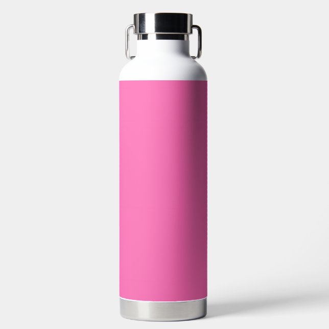 Botella De Agua Color sólido rosa caliente (Delantero)