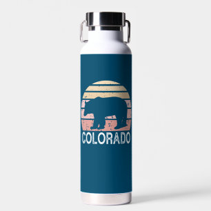 Botella De Agua Colorado Retro Bear