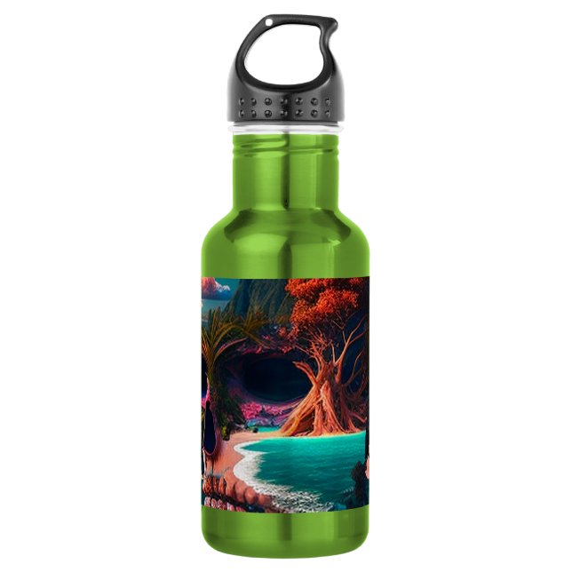 Botella De Agua Colored Skull Head (Anverso)