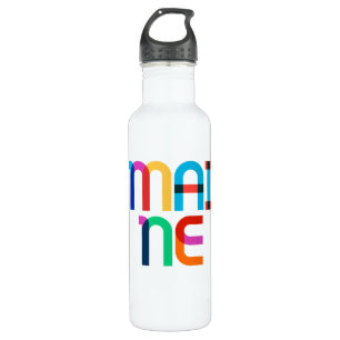 Botella De Agua Colores arcoiris del Art. 80 del Maine Vintage Ret