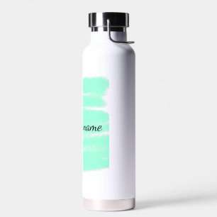 Botella De Agua Colores de agua verdes agregar un mensaje de texto