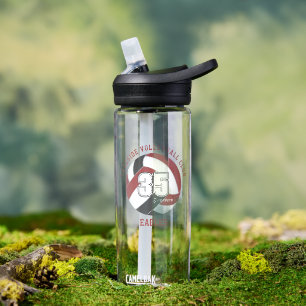 Botella De Agua colores de equipo negro en el espíritu del club de